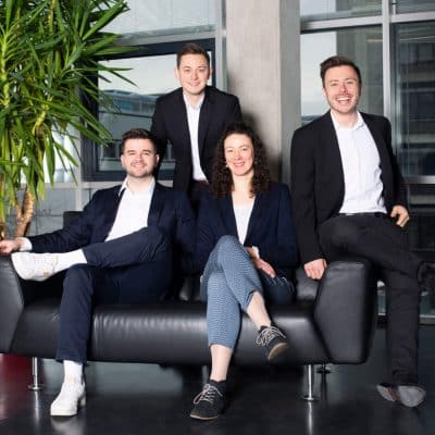 Photo: Cyclize founding team from left: Dominik Novakovic, Jan Stein, Maike Lambarth (CEO), Stephan Renninger (Image: Cyclize)