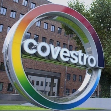 Photo: The logo of Covestro, Leverkusen (Photo: Covestro)