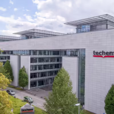 Photo: Techem company headquarters in Eschborn (Copyright: Techem)
