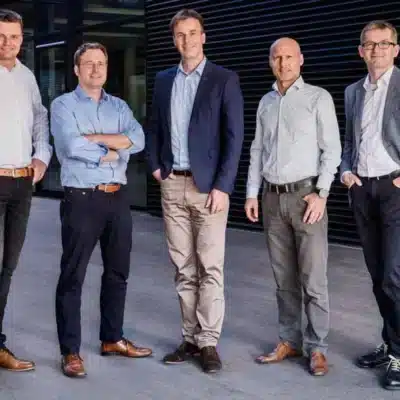 Photo: The five UVC partners (from left): Benjamin Erhart, Johannes von Borries, Andreas Unseld, Dr. Ingo Potthof, Dr. Helmut Schönenberger (Photo: UVC)