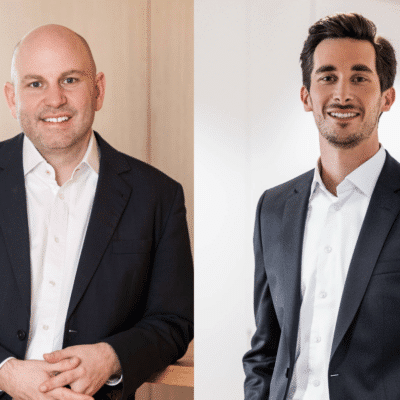 Foto: v. l.: Roman Rericha, Partner und Adrian Zuschmann, Partner bei Brandl Talos in Wien (© brandl talos)